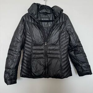 Guess Los Angeles Black Quilted Puffer Jacket Y2K | Size M